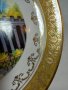 Декоративна порцеланова чиния с позлата Karlovy vary, снимка 3