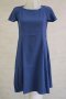 Рокля с къси ръкави в тъмносиньо марка Soleil - XL, снимка 1