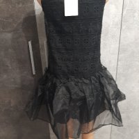 Нова черна рокля с панделка, снимка 5 - Рокли - 42477889