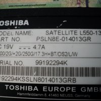 Toshiba SATELLITE - L550-130, снимка 6 - Части за лаптопи - 33755406