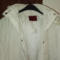 Бяло дълго зимно шушляково яке, снимка 4 - Якета - 42842125