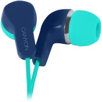 Слушалки с микрофон CANYON CNS-CEPM02GBL Синьо зелени тапи за уши, In-Ear Stereo Earphones, снимка 2 - Слушалки, hands-free - 30447239