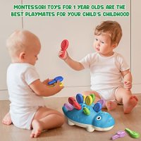 Нова Бебешка играчка Монтесори за малки деца 1+ години Числа Динозавър, снимка 5 - Образователни игри - 40434314