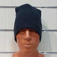 Нова зимна шапка в тъмносин цвят с индиго оттенък, снимка 5 - Шапки - 32047400