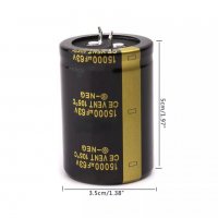 Качествен електролитен кондензатор подходящ за захранващ блок на аудио техника 15000 mf/63V , снимка 5 - Други - 38134592