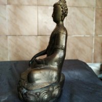 стара бронзова статуетка-буда, снимка 2 - Антикварни и старинни предмети - 29638496