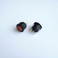 Ключ, 3pin, 2 положения, светещ, червен, 250V, 6A, Ф20mm, снимка 1 - Друга електроника - 42609959