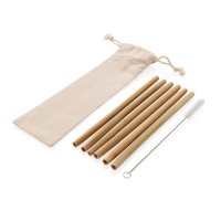 Комплект бамбукови сламки за многократна употреба 6 бр., снимка 2 - Други - 37654750