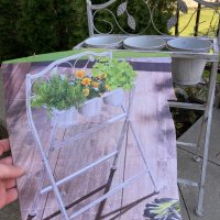 Метален цветарник с 3бр саксии - Living Garden Germany, снимка 4 - Градински цветя и растения - 39947801