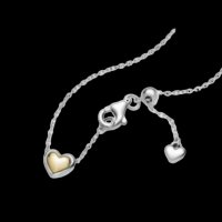 Сребърно колие сърце Пандора"Всичко си ми",Gold/ново, снимка 1 - Колиета, медальони, синджири - 42080729