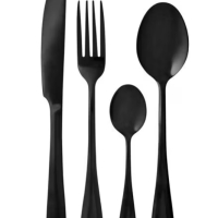 Комплект прибори за хранене Ambition Enna Black / 24 части - черен цвят, снимка 2 - Прибори за хранене, готвене и сервиране - 44603650