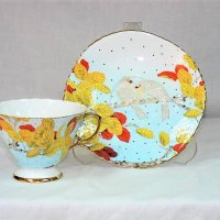 Комплект луксозни чаши за чай и кафе от костен порцелан, снимка 7 - Чаши - 31773998