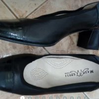 38н.Като нови естествена кожа дамски обувки , снимка 1 - Дамски елегантни обувки - 38657653