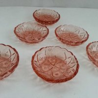 Стъклени чинии чинийки цветно стъкло, снимка 2 - Антикварни и старинни предмети - 30790254