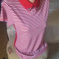 Дамска блузка с якичка и камъни, снимка 1 - Тениски - 36778759