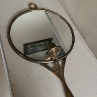 Старо огледало от месинг тежко, снимка 1 - Антикварни и старинни предмети - 42901182