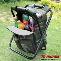 Сгъваем стол с раница за къмпинг риболов пикник лов, хладилна чанта, снимка 3 - Къмпинг мебели - 36622124