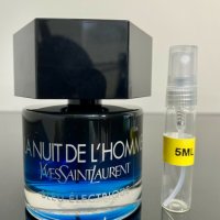 Отливки от La Nuit De L'Homme Bleu Electrique YSL Yves Saint Laurent 2ml 5ml 10ml, снимка 4 - Мъжки парфюми - 34560286