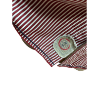 Мъжка риза TOMMY HILFIGER размер L / XL райе червено бяло, снимка 5 - Ризи - 44589716