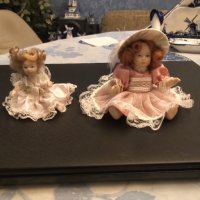 Двойка барокови изцяло порцеланови куклички , снимка 2 - Колекции - 29545979