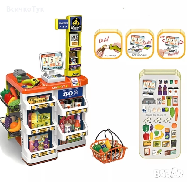 ✨Детски супермаркет и кошница за пазаруване, снимка 1