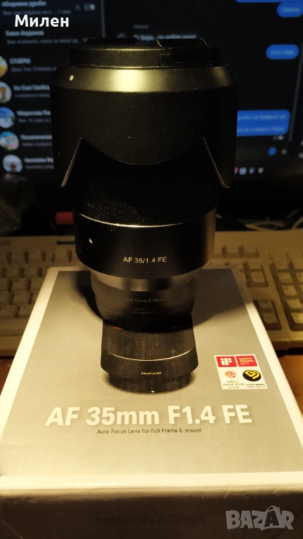 Обектив Samyang 35mm F1.4 AF за Sony FE фул фрейм, снимка 1