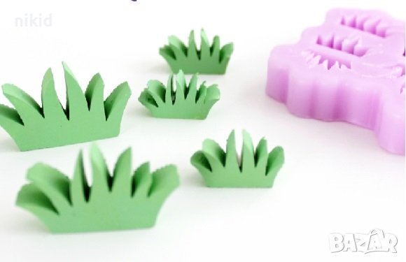 3D трева тревички силиконов молд форма украса декор торта фондан шоколад и др, снимка 1