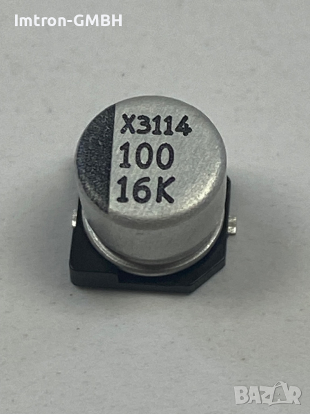 Алуминиев електролитен кондензатор CK1C107M6L006VR200 16V, 20% +Tol, 20% -Tol, 100uF, монтаж, 2626, снимка 1