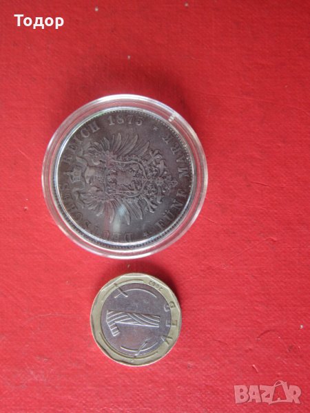 Талер 5 марки 1875 Германия сребърна монета , снимка 1