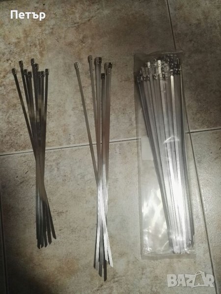 Метални скоби 300мм и 350мм, свински опашки, кабелни връзки, скоби за термолента, снимка 1