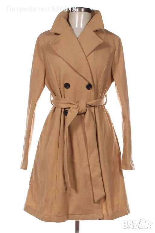 Дамско преходно палто цвят камел - Shein, снимка 1