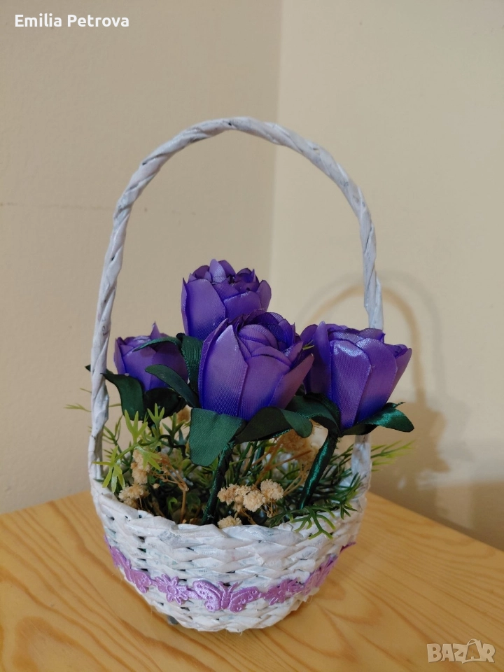 кошница с цветя, снимка 1
