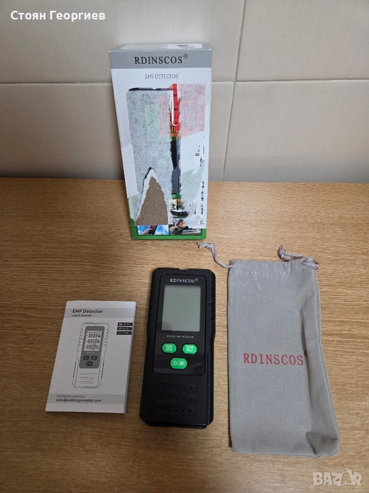 Детектор за електромагнитно излъчване EMF, MF, RF, цифров, снимка 1