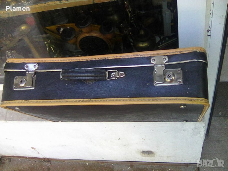 Стар чехословашки куфар от кожа и мукава, снимка 1