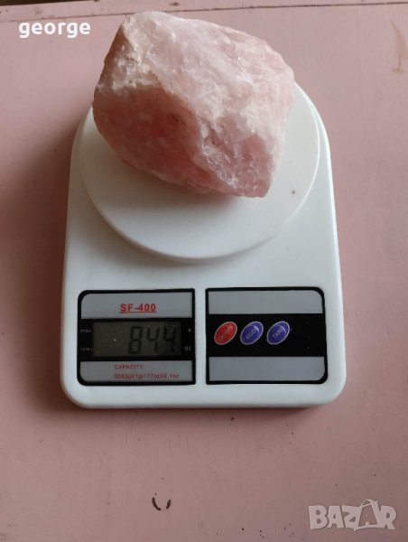 Розов кварц - необработен : произход Мозамбик - 844 грама , снимка 1