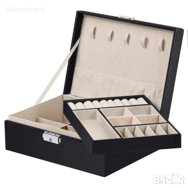 Кутия за бижута OZYSENSE, двуслойна кутия за съхранение на бижута НОВА, снимка 1