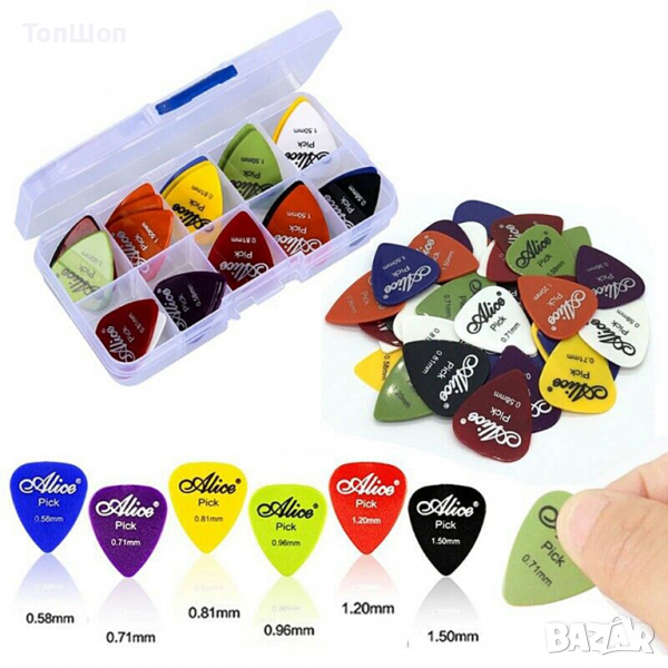 40бр. Перца за китара - Кутия Guitar Picks, снимка 1