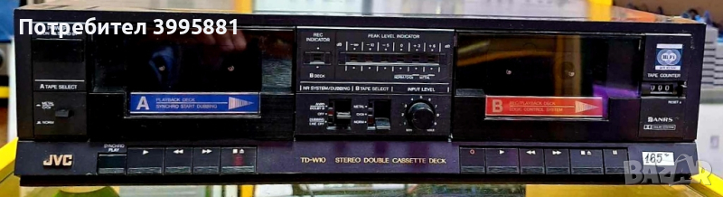 JVC TD-W10 stereo double cassette deck, снимка 1