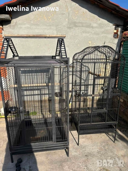 Продавам две клетки за папагали. Намират се в Сливен само лично предаване , снимка 1