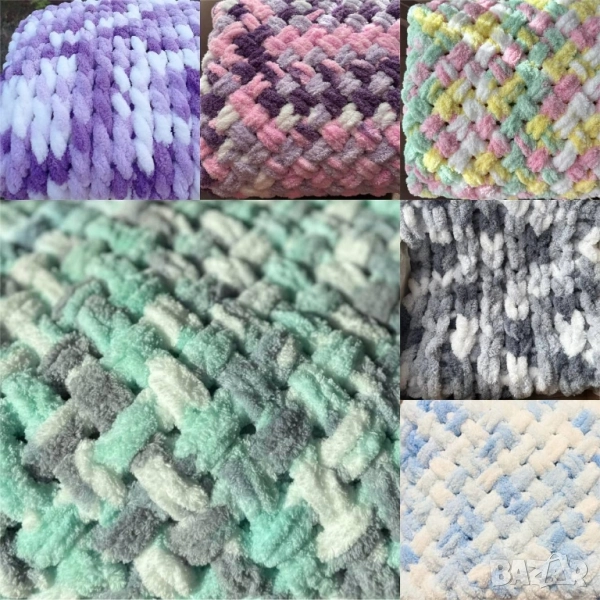 ръчно изплетено бебешко одеало , снимка 1