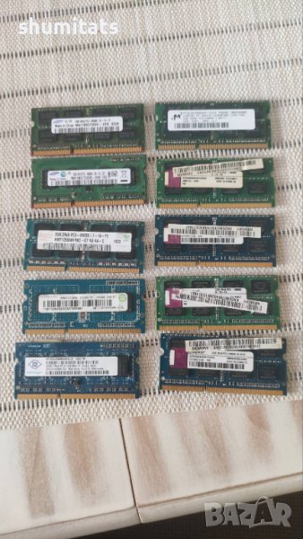 2gb DDR3 10 броя по 5лв за лаптоп, снимка 1