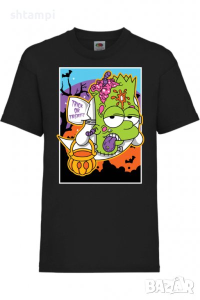 Детска тениска The Simpsons Bart Simpson 02,Halloween,Хелоуин,Празник,Забавление,Изненада,Обичаи,, снимка 1