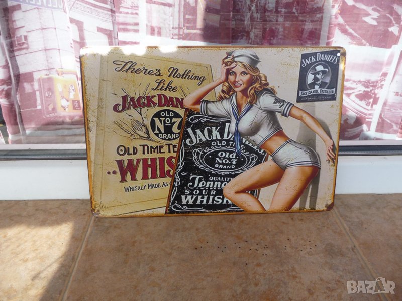 Метална табела уиски Джак Даниелс реклама еротика бар алкохоl Jack Daniels, снимка 1