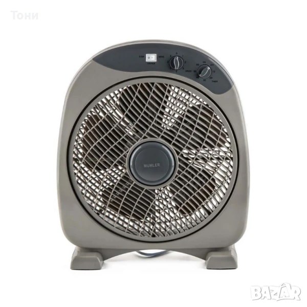 Подов вентилатор Muhler SMX-1235 – 12'', 35W, с бокс и таймер за удобен контрол, снимка 1