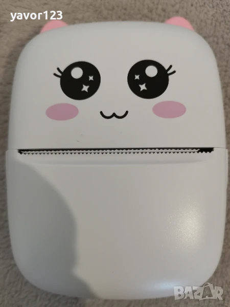 Нов Розов Мини Принтер – Bluetooth, Термален, Котешки Дизайн, USB‑C, снимка 1