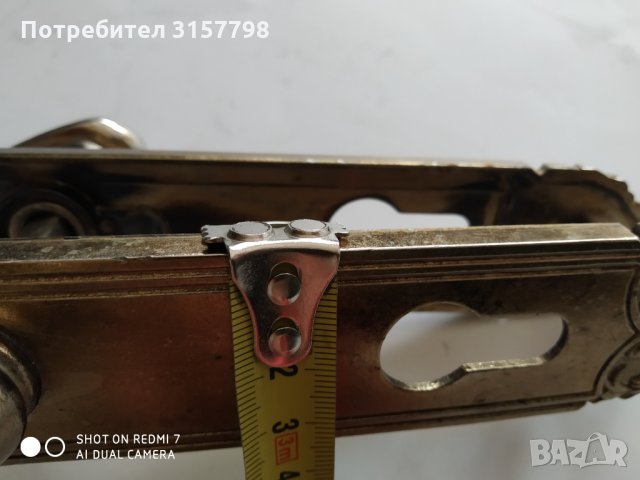 ретро дръжка за врата със шилд-комплект, снимка 3 - Антикварни и старинни предмети - 33908335