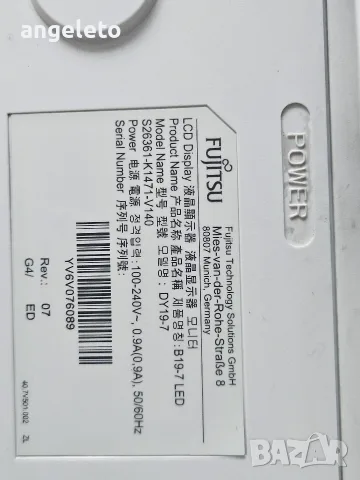 Монитор Fujitsu 19 inch, снимка 5 - Монитори - 56160414