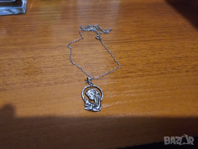Сребърно синджирче с дева Мария за да те пази и закриля , снимка 2 - Бижутерийни комплекти - 51142012