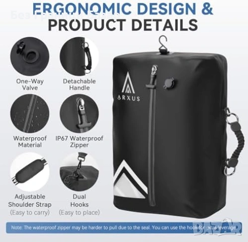 Нова Вакуумна чанта за багаж IP67 водоустойчива с помпа Компресираща пътна за дрехи, снимка 2 - Други стоки за дома - 54197692