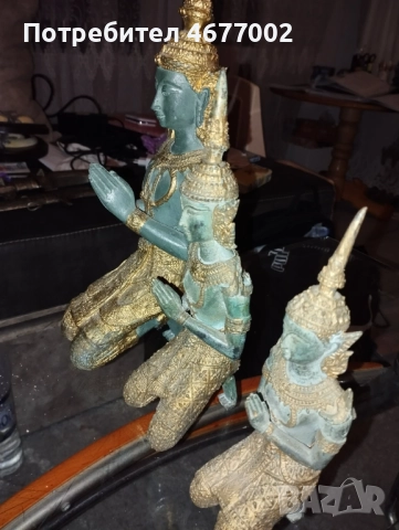  Масивни азиатски статуетки, снимка 5 - Антикварни и старинни предмети - 52841731